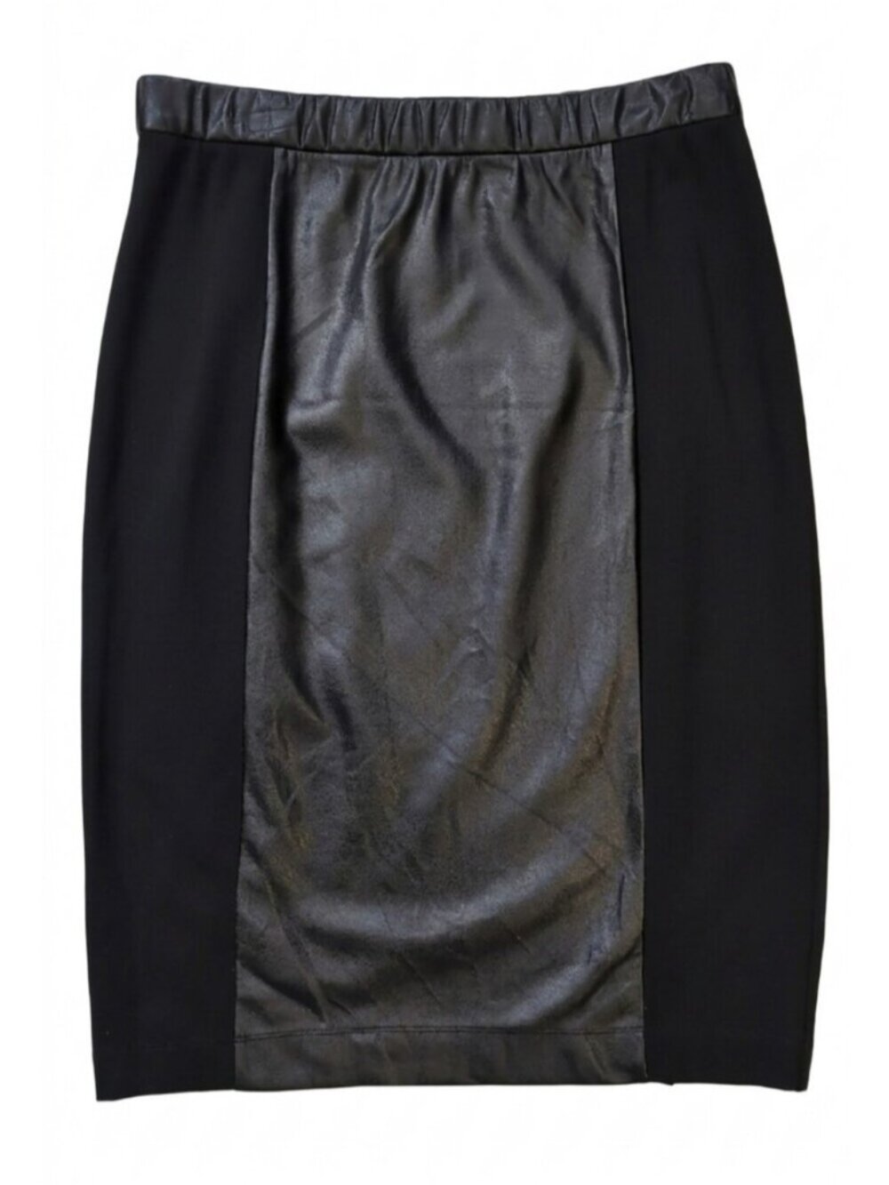 PINK TARTAN Black Faux Leather Paneled Pencil Skirt Office Casual Womens Size 4